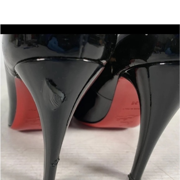 CHRISTIAN LOUBOUTIN  Black Patent Leather Decollete 868 100 size 38 - Picture 3 of 11